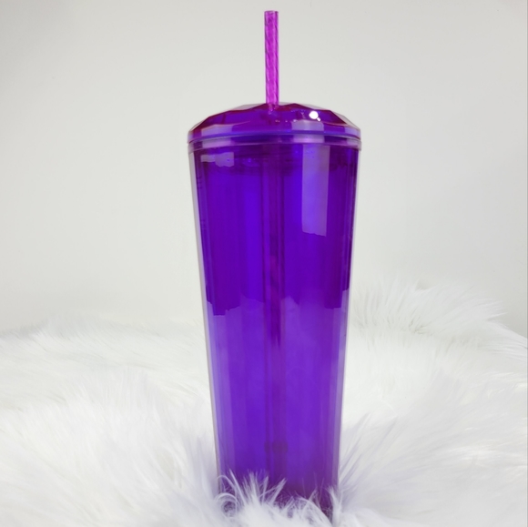 NWT Starbucks Fall 2021 Purple Edge Glow Dome Cold Cup Tumbler - Picture 3 of 4
